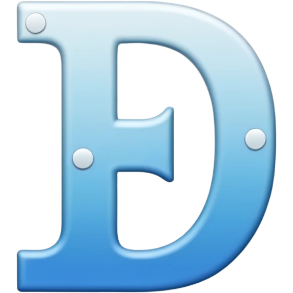 The letter D and Combine the letter i. Combine it like this: The line of the letter i will be the straight line of the letter D on the left, so it will be joint, and there will be a dot on this line, at which point you will complete the letter i. emoji
