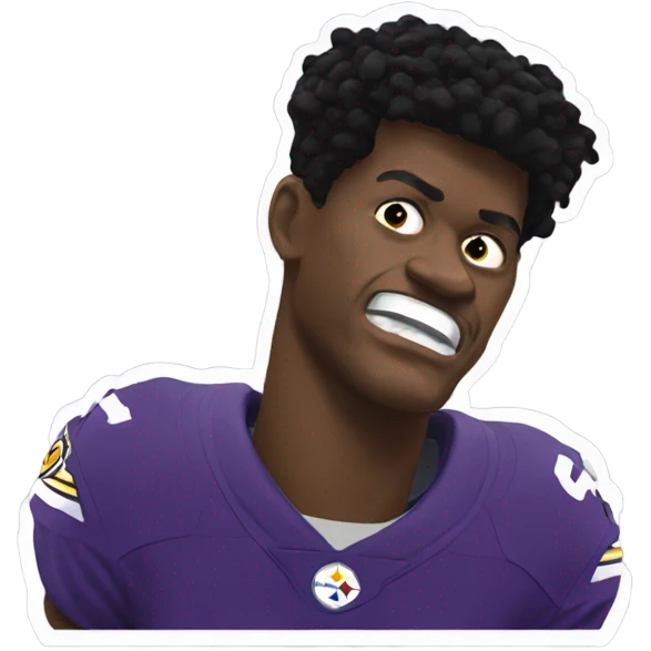 Lamar Jackson beating Steelers  emoji