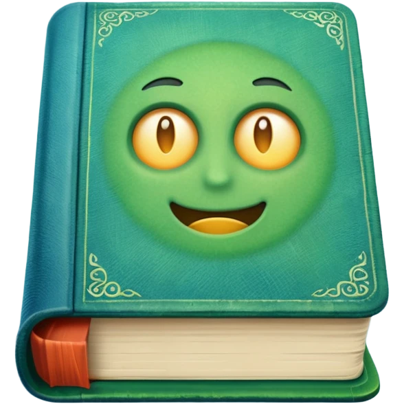 green and blue book emoji