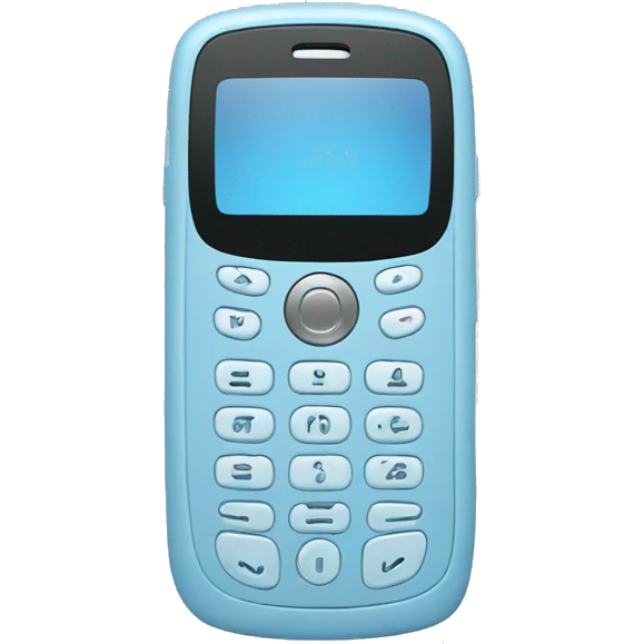 Light blue cellphone  emoji