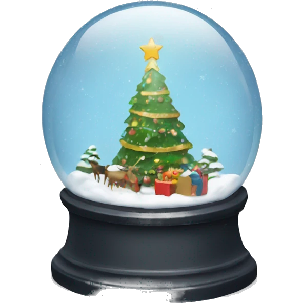 Christmas snowglobe emoji