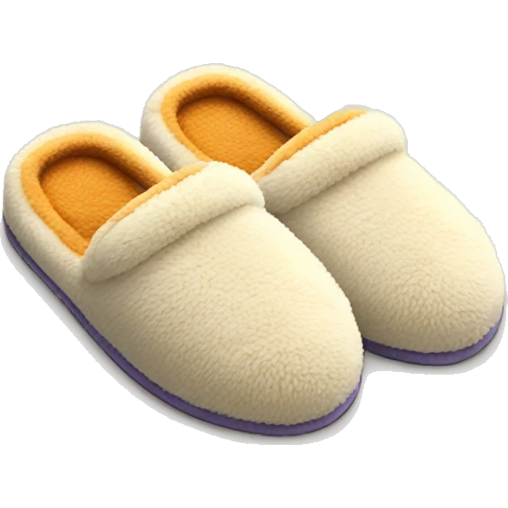 Warm fuzzy house slippers emoji