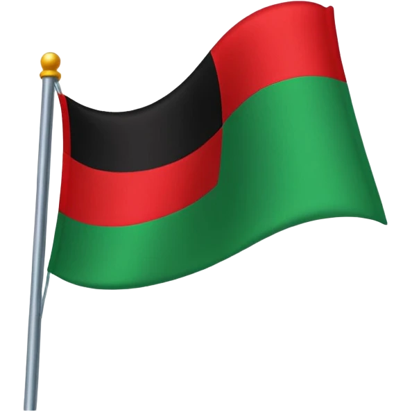 Bandeira vermelho preto e verde emoji