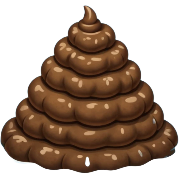 poop floating in water on the ground emoji