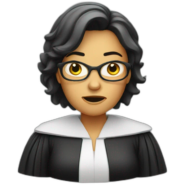 angry female judge standing emoji