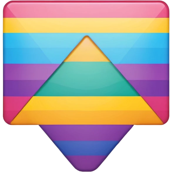 Rainbow Pride flag with intersex triangle and chevron emoji