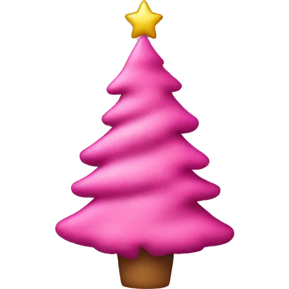 Pink Christmas tree emoji