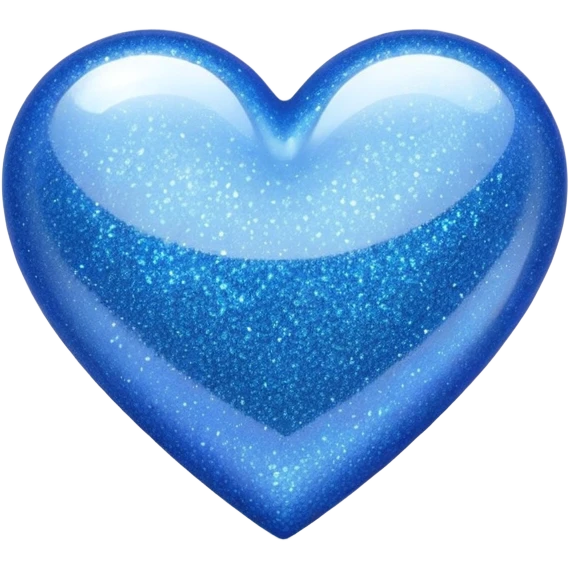 Blue glitter heart emoji