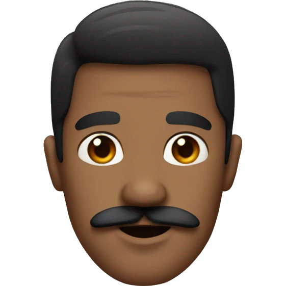 black haired man with shore square mustache  emoji