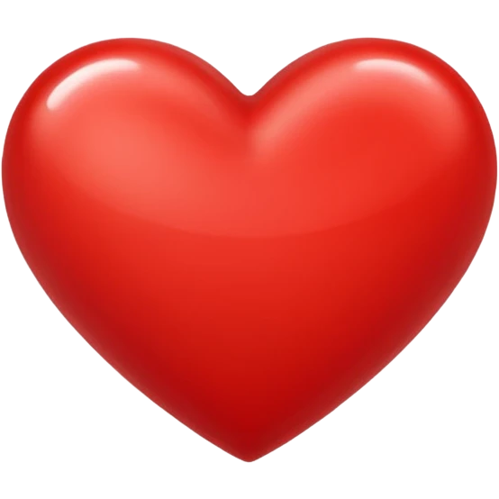 red heart, classic, shiny emoji