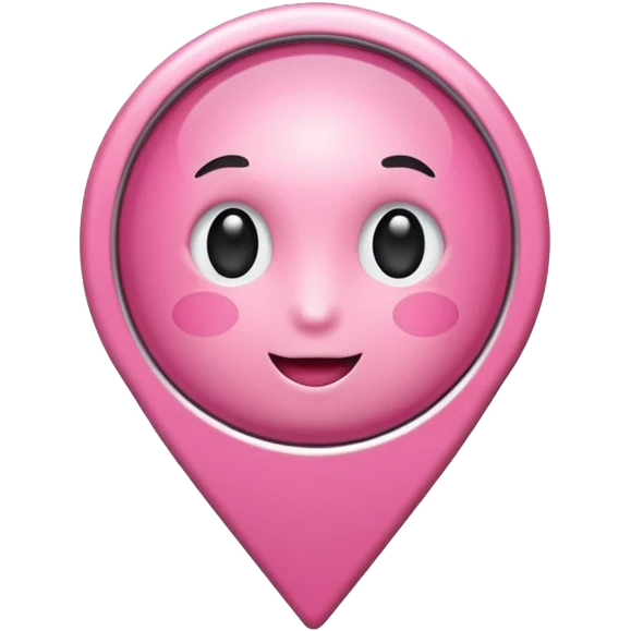 create a cute pink location pin without faces in the middle and not heart shaped  emoji