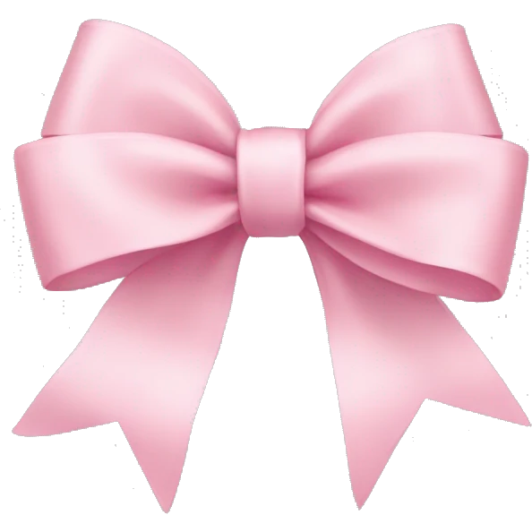 light pink ribbon bow emoji