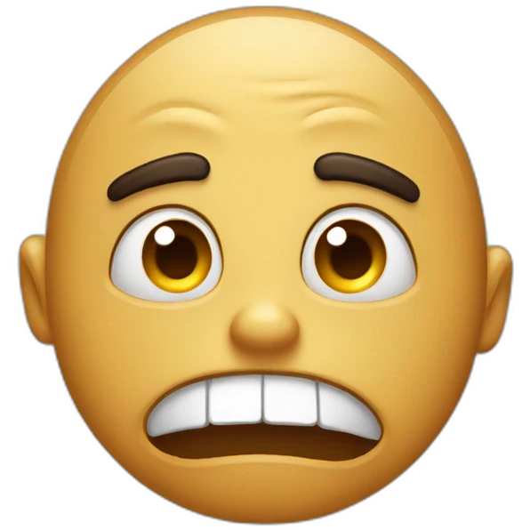 Shook side eye with open mouth emoji