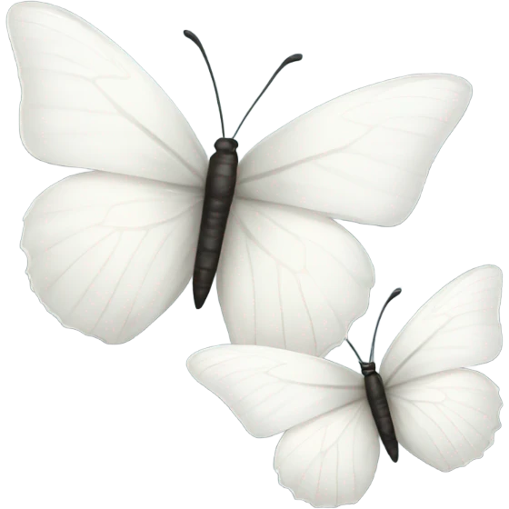 three white butterflies  emoji
