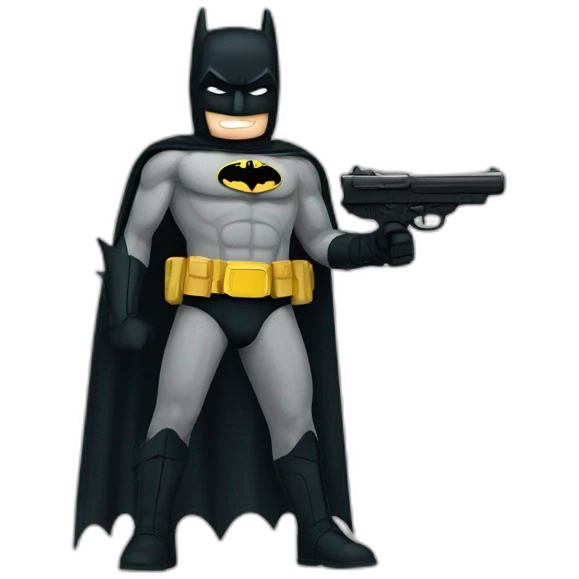 batman with cucumbergun emoji