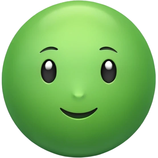 color green soft en 3d emoji