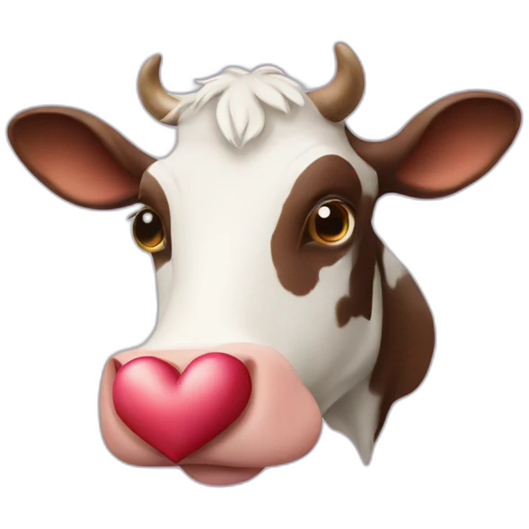 cow shape heart emoji