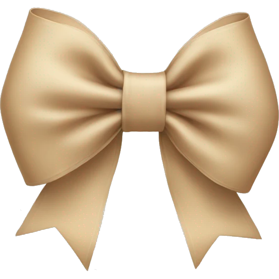 Beige bow emoji
