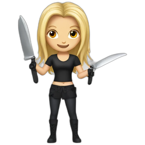 britney spears holding two knives emoji