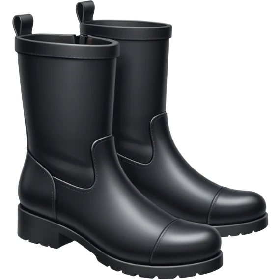 A pair of black boots emoji
