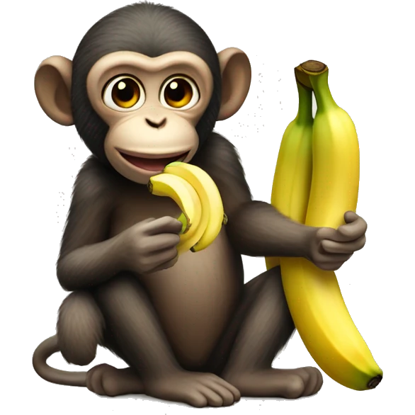 Monkey eating banana  emoji