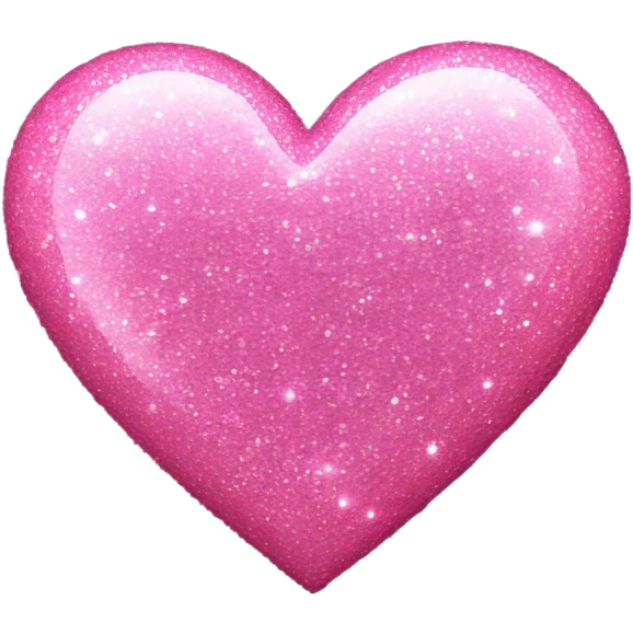 Glitter Pink heart  emoji