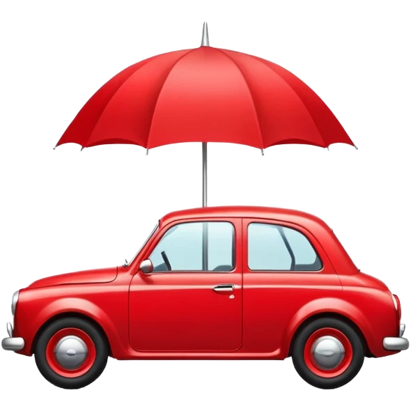 car with umbrella  emoji