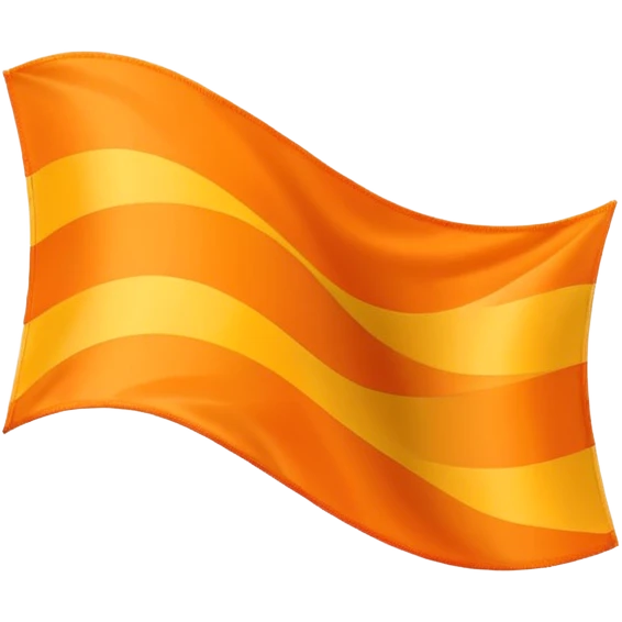 Orange triangle shaped wavy flag emoji