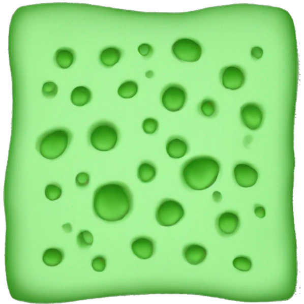 green flat square dish sponge emoji