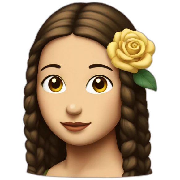 Mona lisa- rose headband emoji