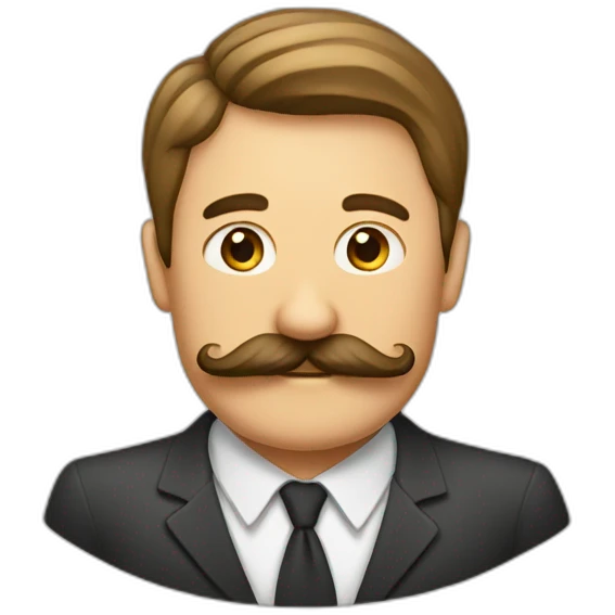 Bonnhome avec une moustache rectangle emoji
