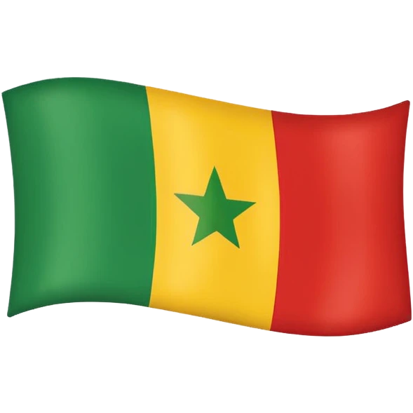 senegal flag, ios style emoji