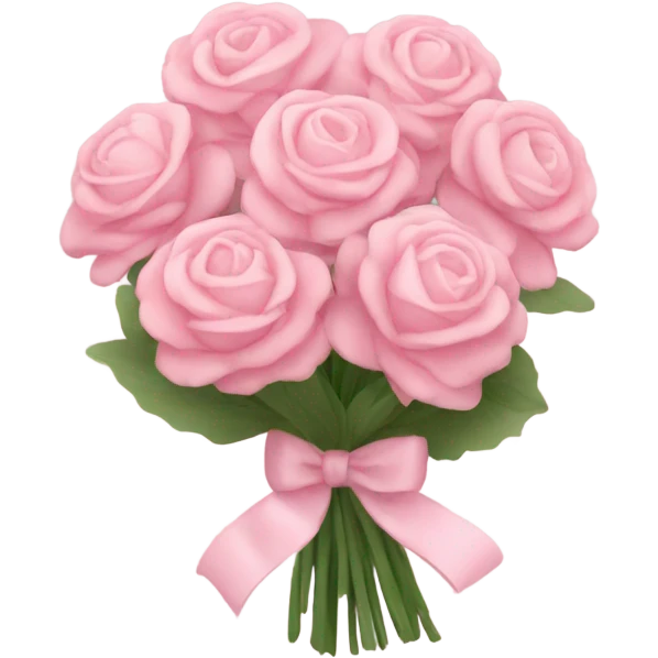 pastel pink flowers bouquet bow  emoji