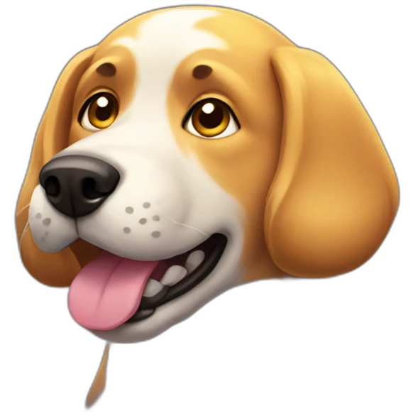 Glowing dog emoji