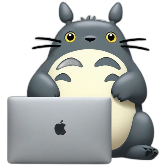 totoro-with-macbook emoji