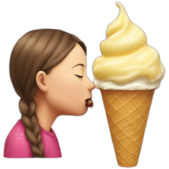 Greta thunberg kiss an ice cream emoji