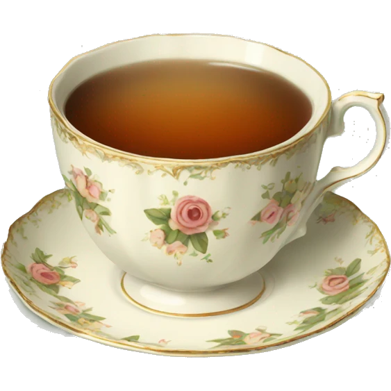 Tea in vintage teacup emoji