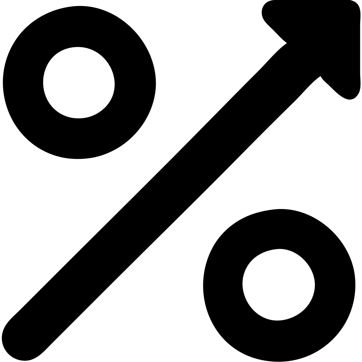 Minimalist design with two circles and a diagonal arrow, solid black fill, arrow with a short tail, transparent background. emoji