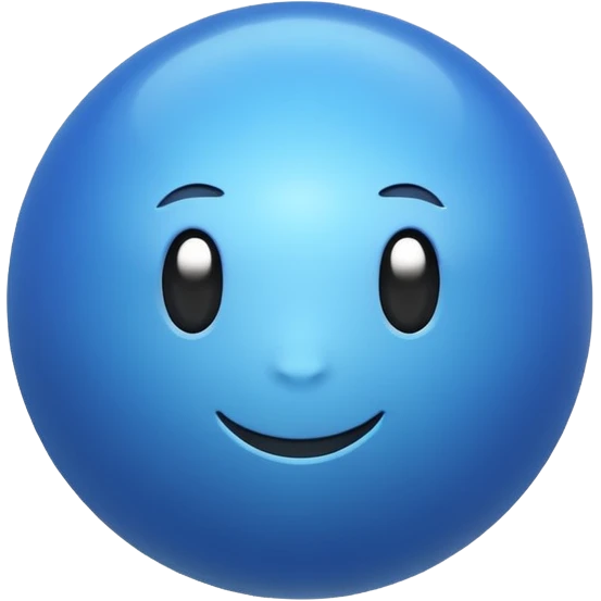 3d blue ball emoji