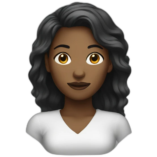 black clear woman emoji