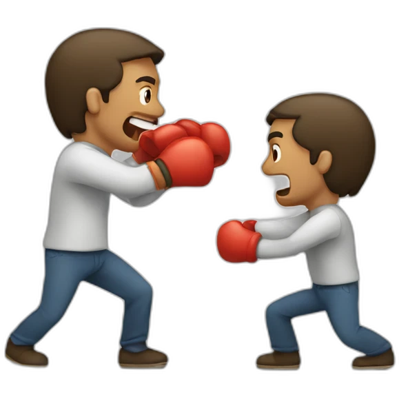 Two men fight emoji