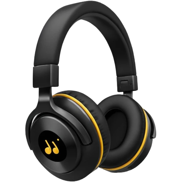 Headphones with music emoji