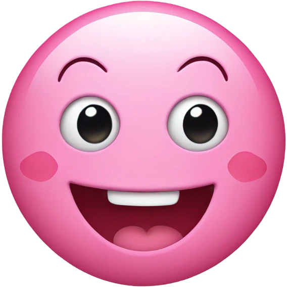 pink smiley face with heart eyes emoji