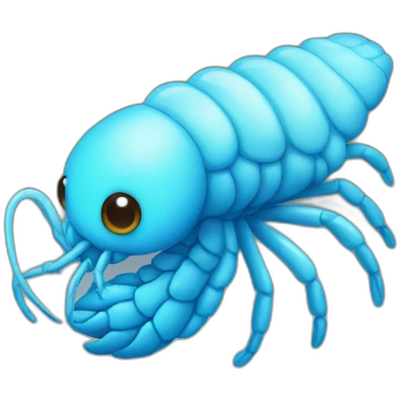 light blue shrimp emoji