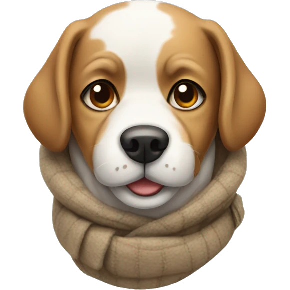 Dog in winter  clothes emoji