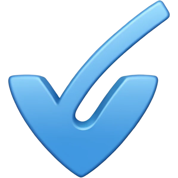 BLUE TICK white background emoji