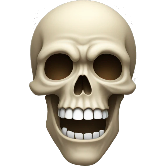 skull with really wide eyes and really dropped jaw emoji