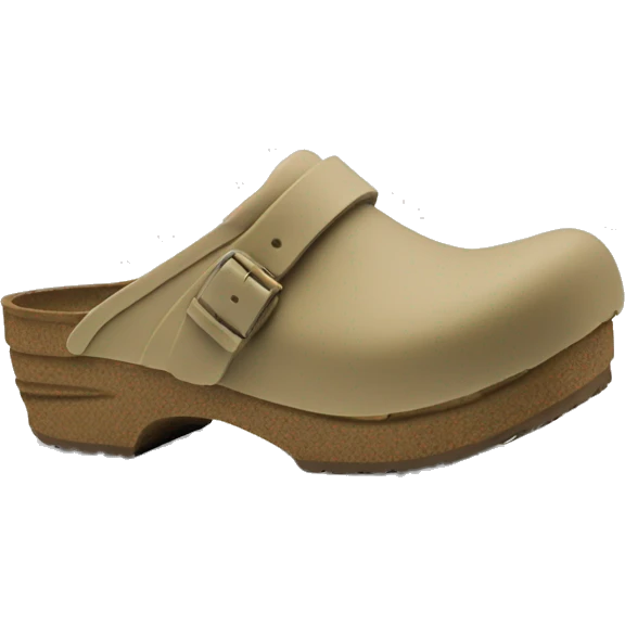 Broken stock Boston clog khaki beige color emoji
