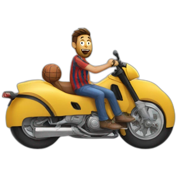 Messi ride a goate emoji