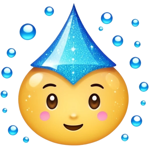  sparkling shiny glitter, with bright sparkles and shimmering particles, simple cute cartoon style emoji